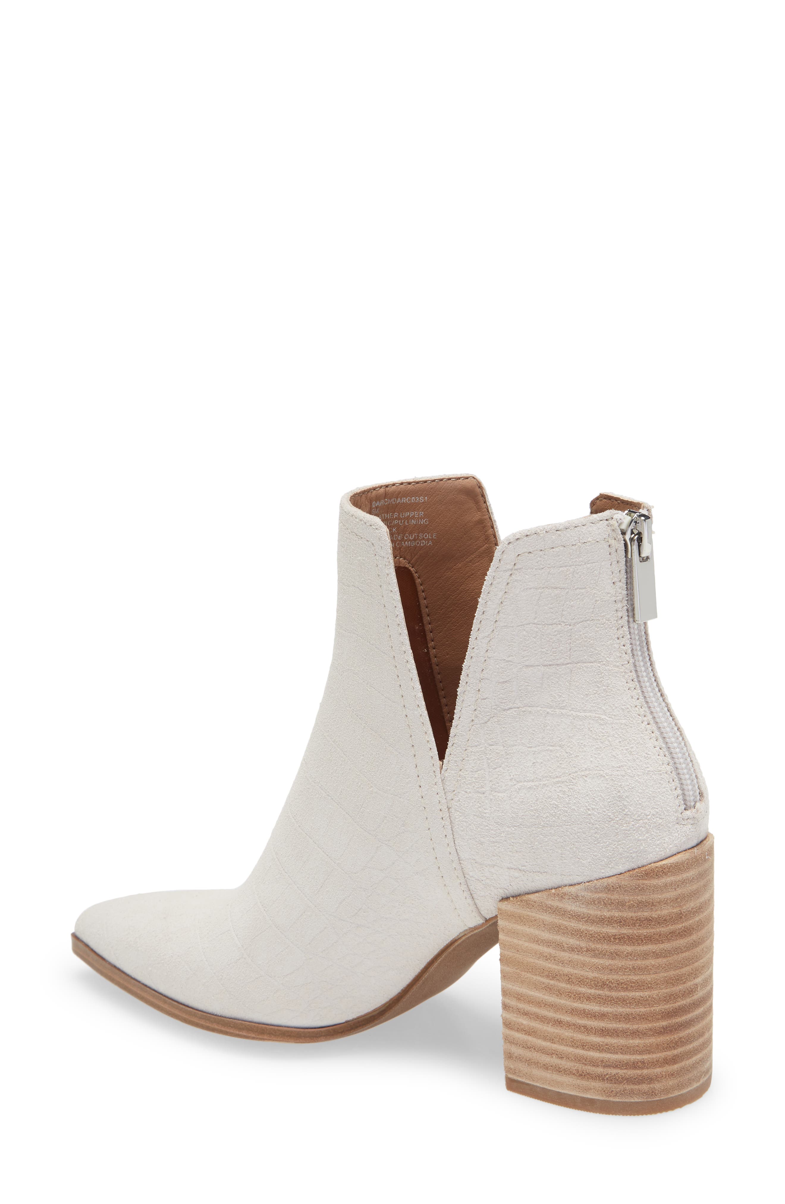 Darci Pointed Toe Bootie, Alternate, color, BONE CROCO