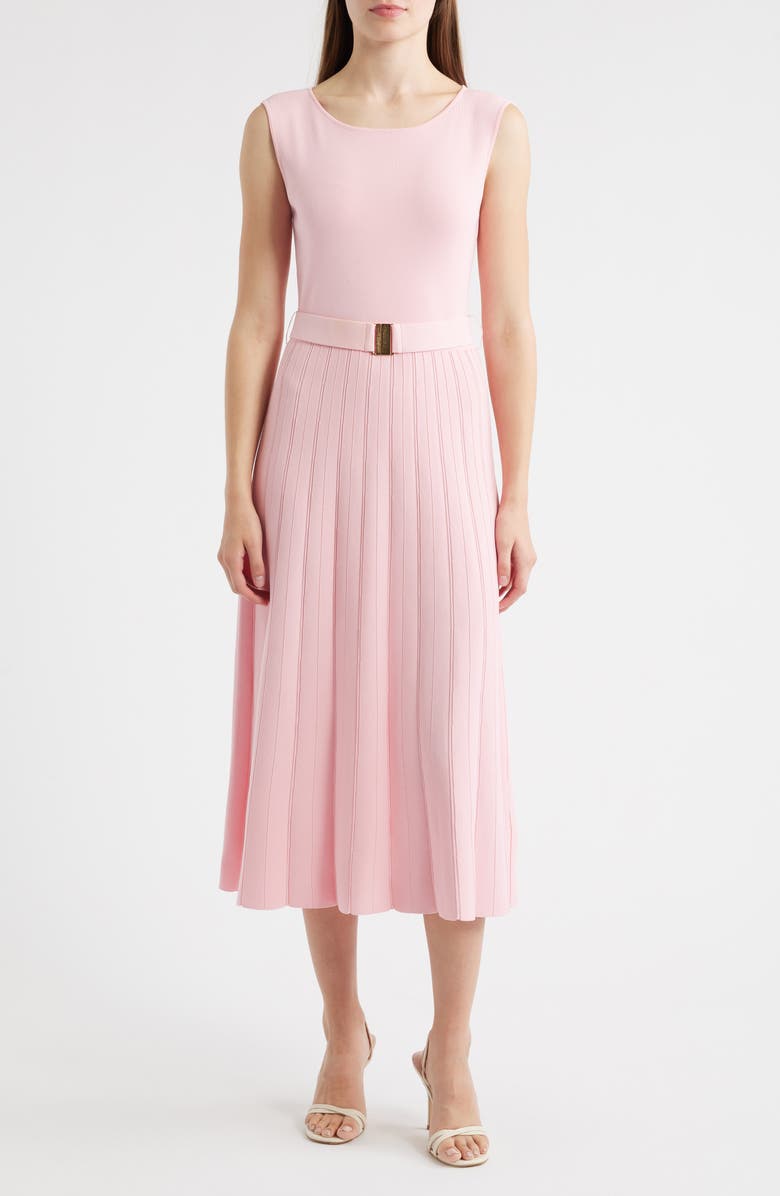 Elie Tahari The Sumner Sleeveless Knit Midi Dress, Main, color,