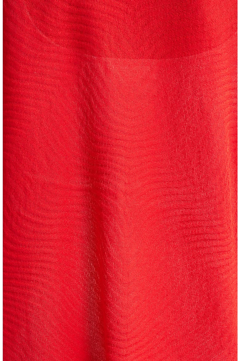 Texture Stitch Sheer Long Cardigan, Alternate, color, BEGONIA RED