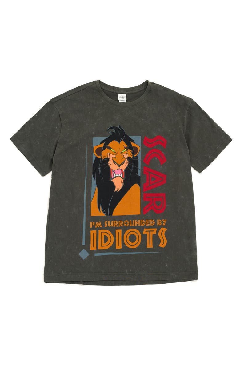 Disney Lion King Scar Short Sleeve T-Shirt, Alternate, color, Scar Charcoal