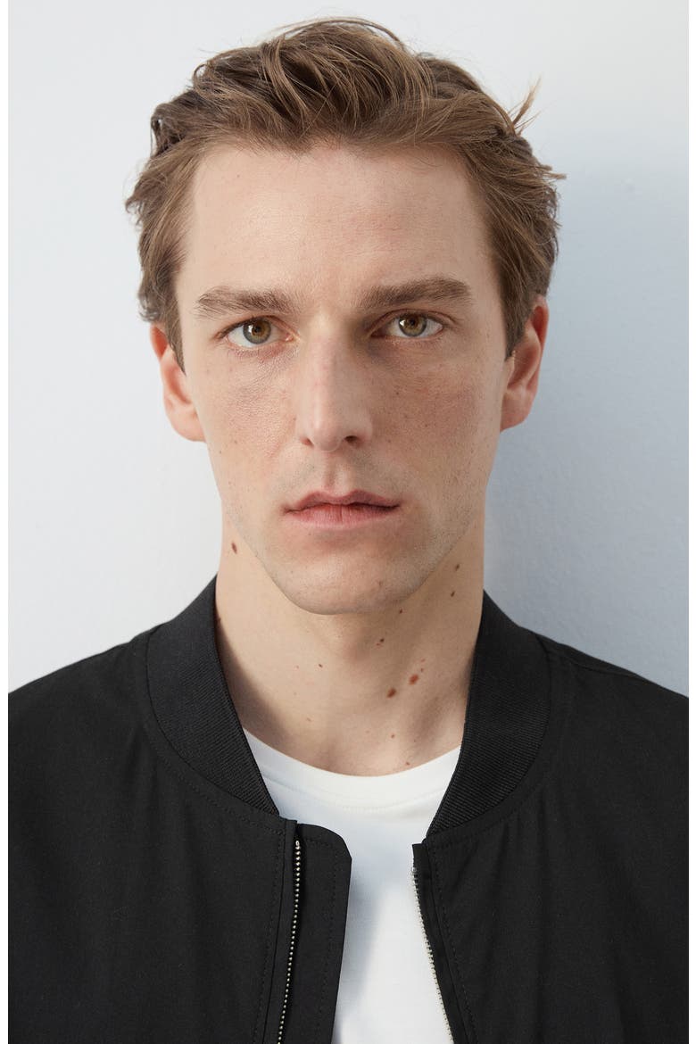 Bomber Jacket, Alternate, color, BLACK