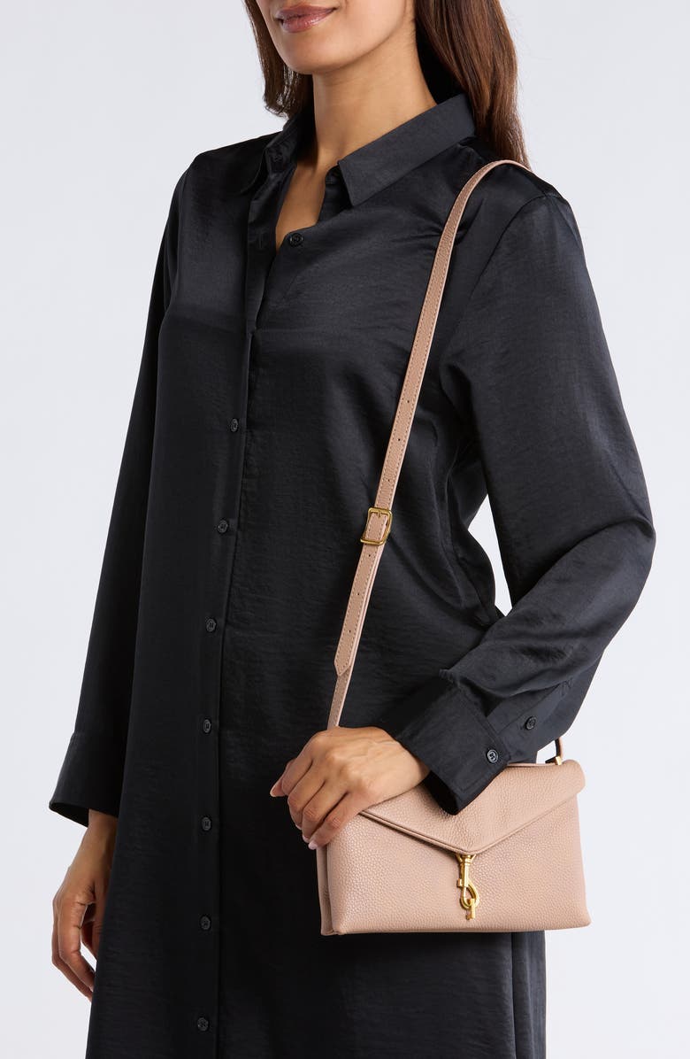 Rebecca Minkoff Megan Leather East/West Crossbody Bag, Alternate, color, Blushing