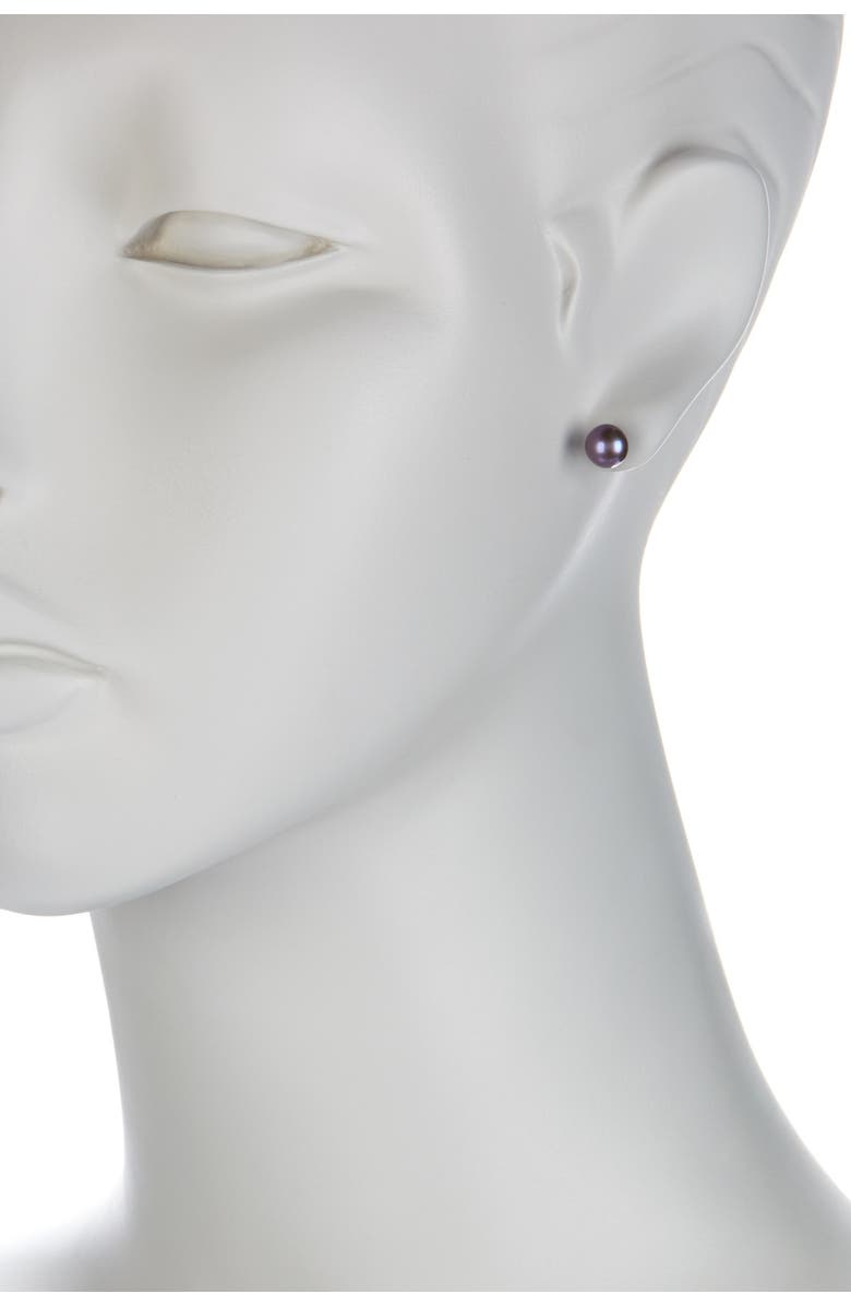 SPLENDID PEARLS 7-8mm Black Cultured Freshwater Pearl Necklace, Bracelet, & Earrings Set, Alternate, color,