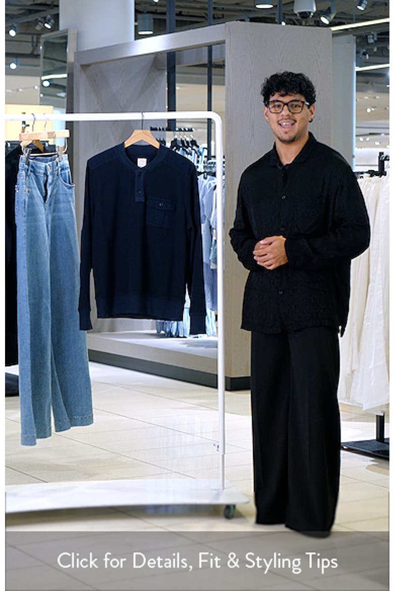 Waffle Stitch Stretch Cotton & Wool Henley video