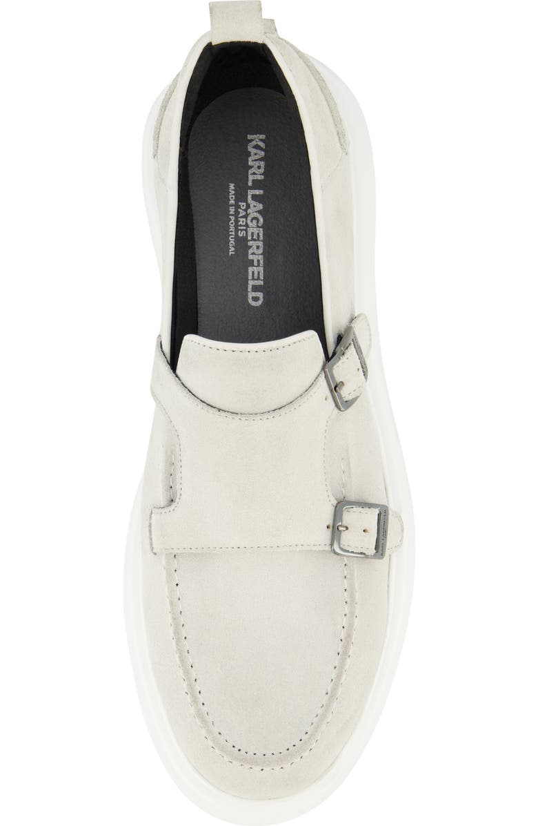 KARL LAGERFELD PARIS Double Monk Sneaker, Alternate, color, Light Grey