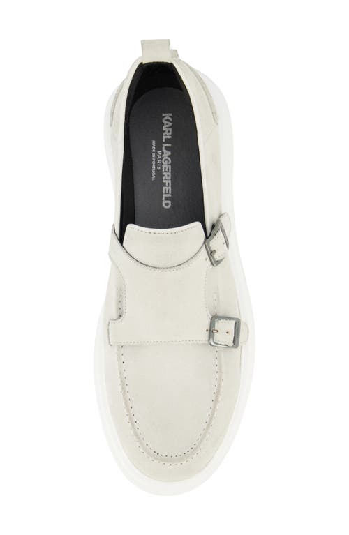 Karl Lagerfeld Paris Double Monk Sneaker In Light Grey