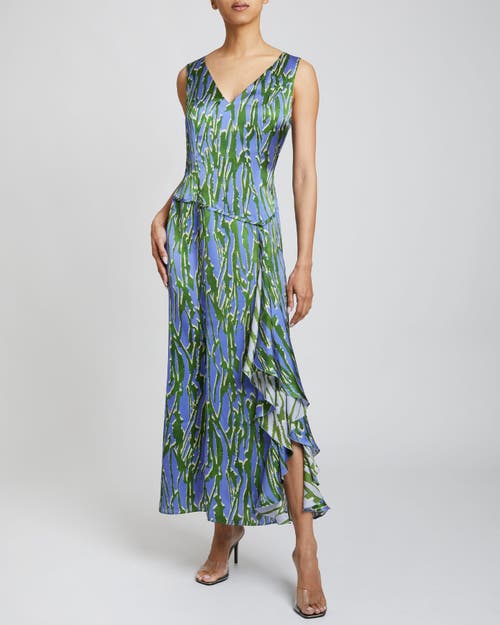 Santorelli Emerson V-neck Midi Dress In Iris