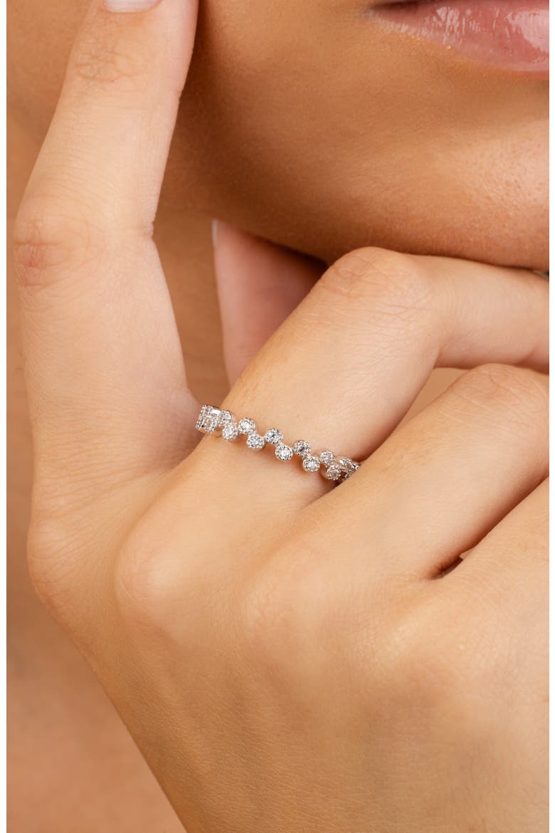 Cubic Zirconia Band Ring, Alternate, color, SILVER