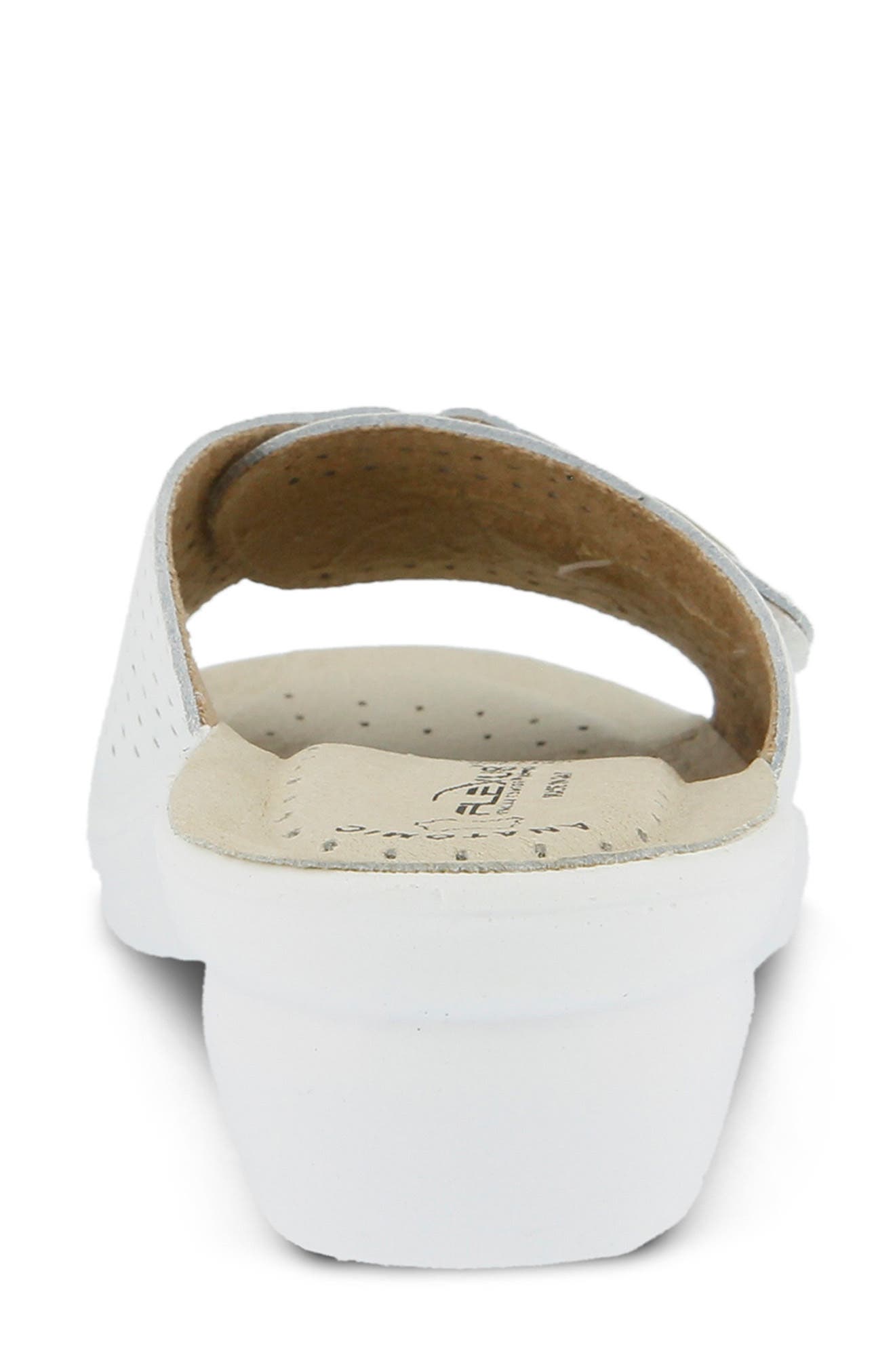 Kea Slide Sandal, Alternate, color, WHITE SUEDE