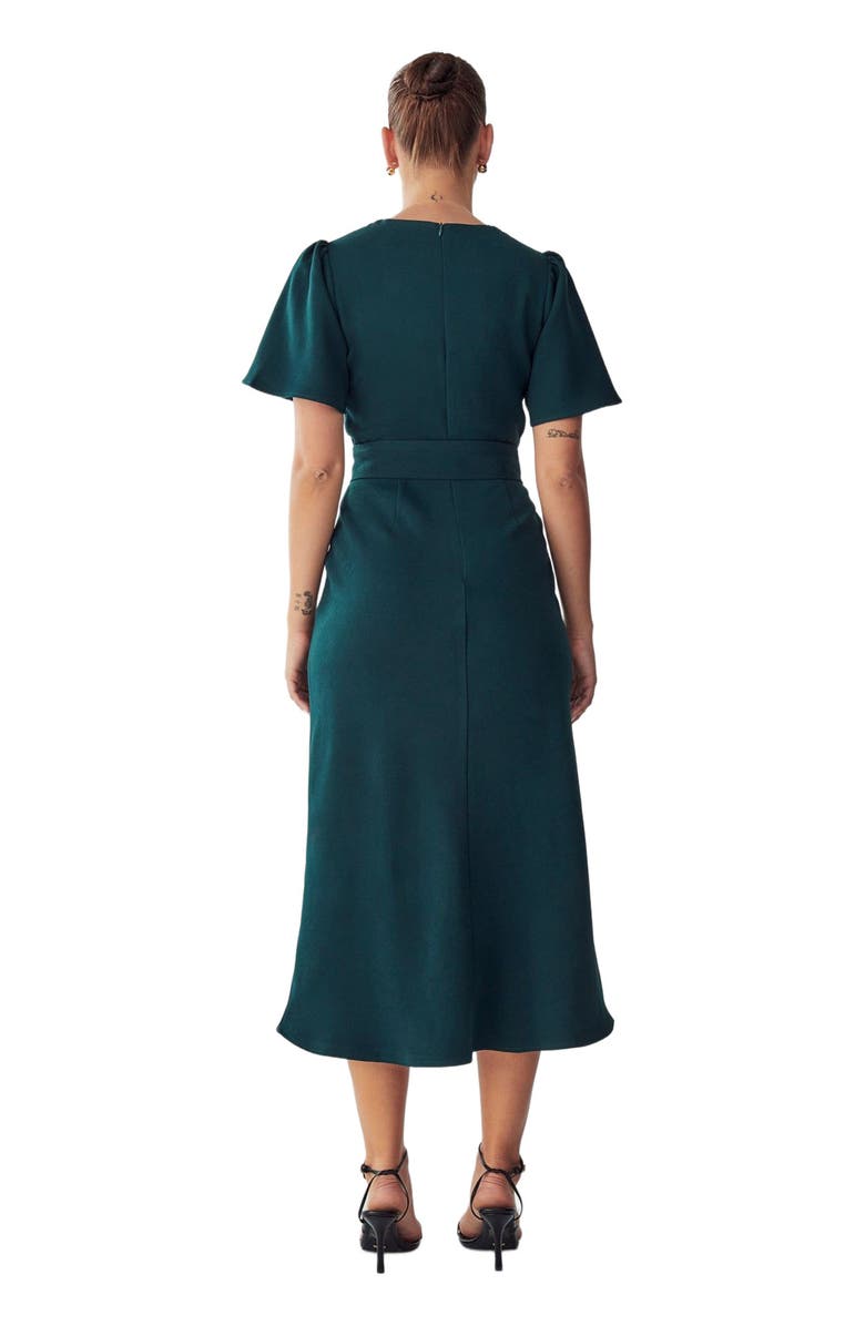 WILLA Bessi Midi Dress, Alternate, color, Emerald