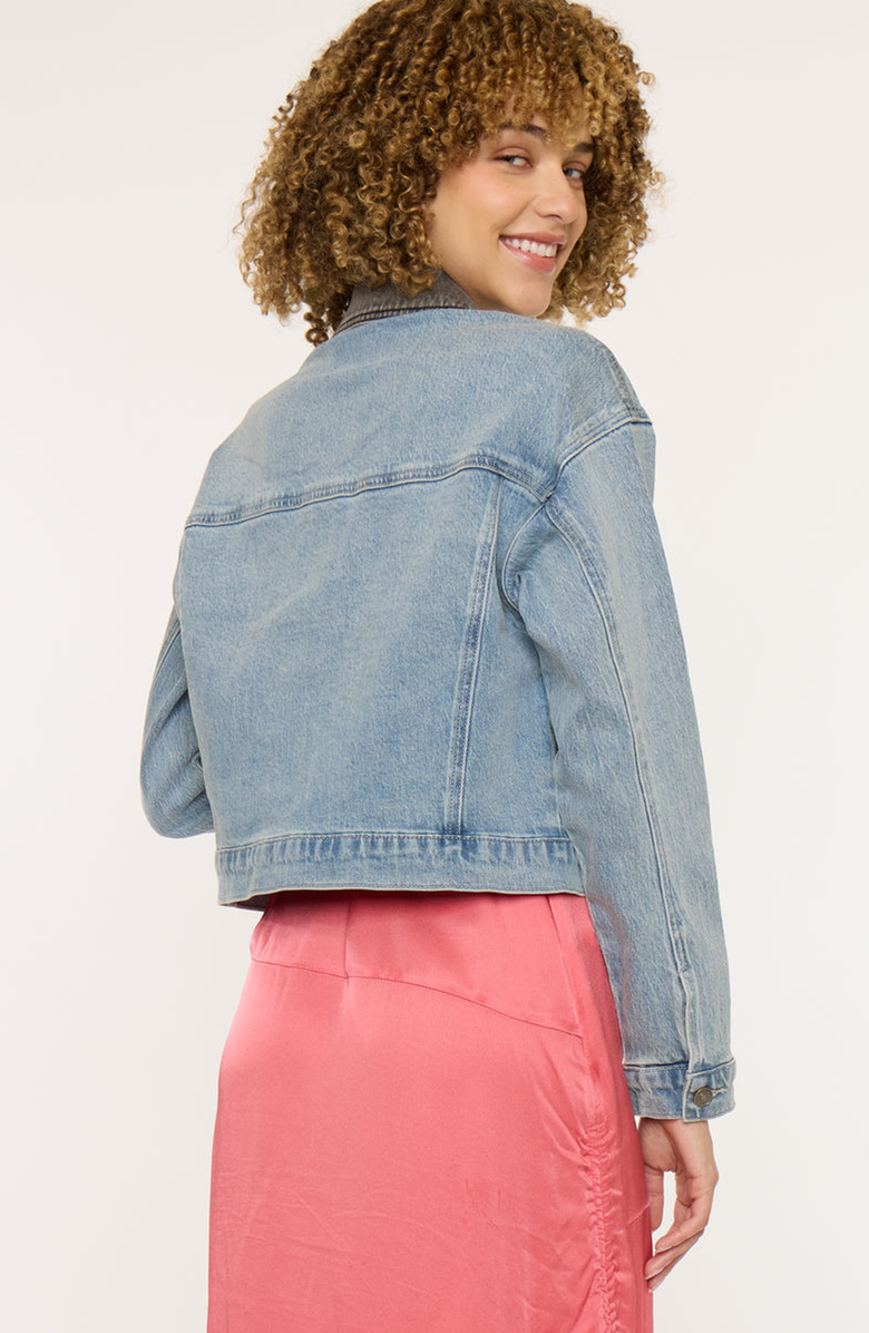 KanCan Lucca Denim Crop Jacket, Alternate, color, Medium Wash