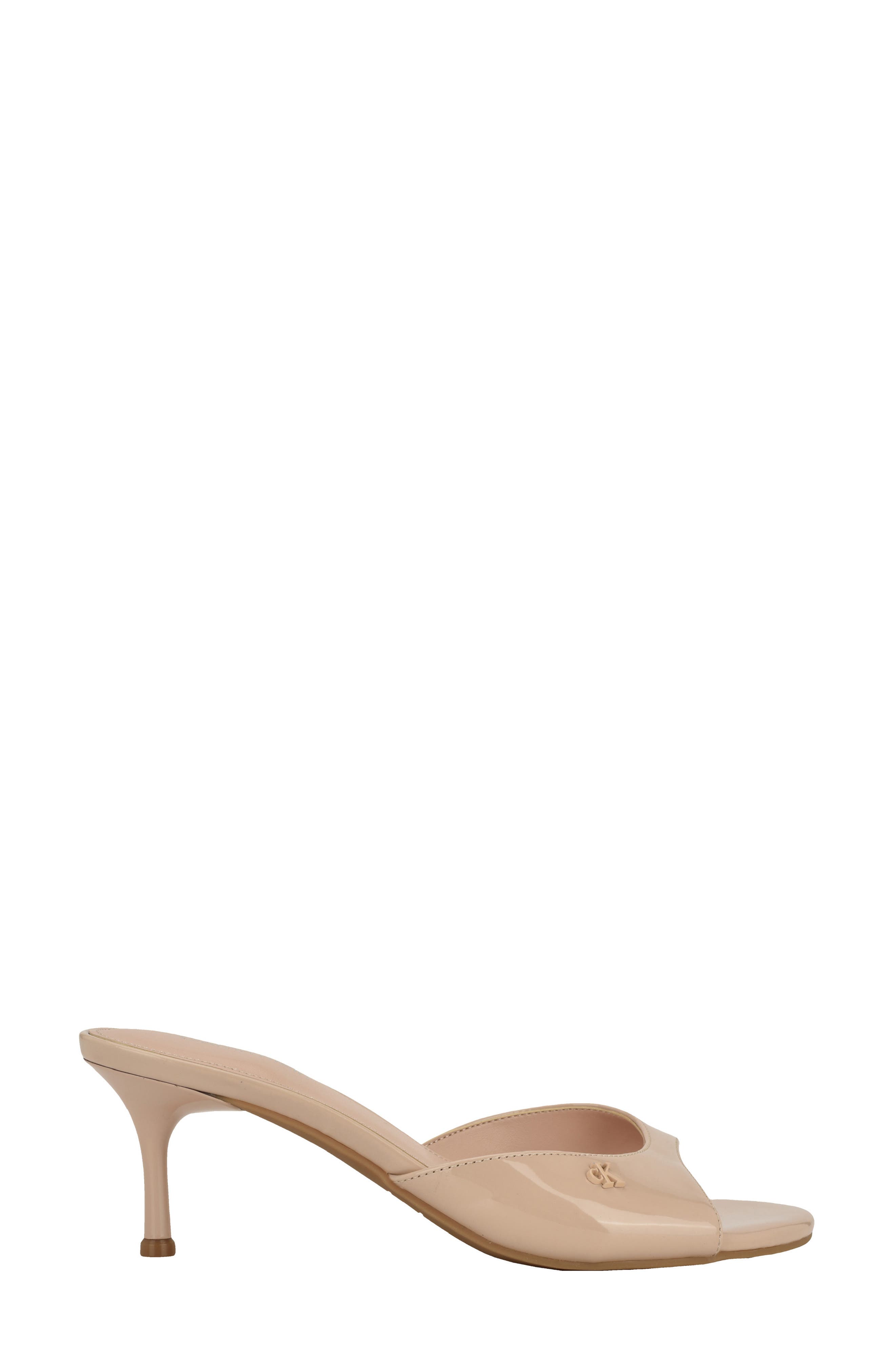 Vixie Slide Sandal, Alternate, color, LIGHT NATURAL PATENT