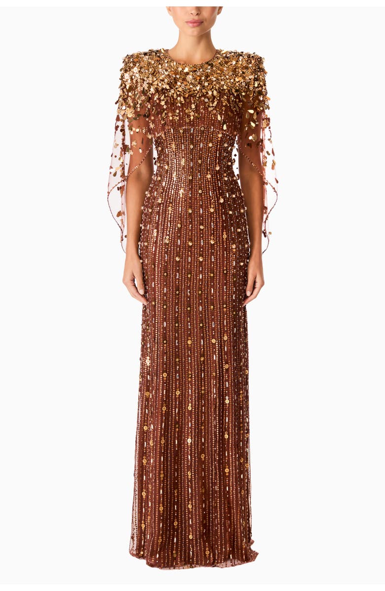 Jenny Packham Nettie Gown, Alternate, color, Bronze