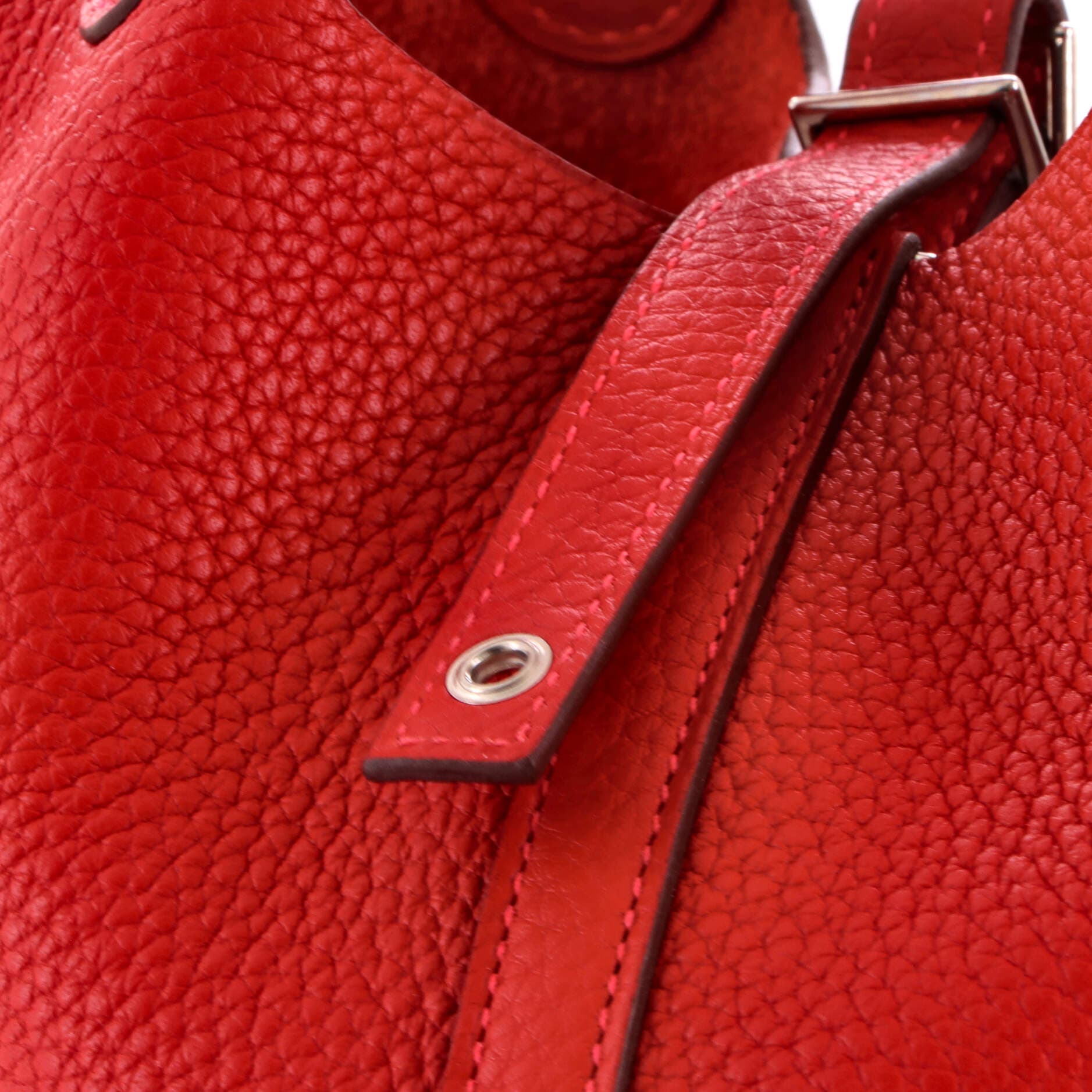 Pre-Owned Hermes Picotin Lock Bag Clemence PM, Alternate, color, Rouge Casaque