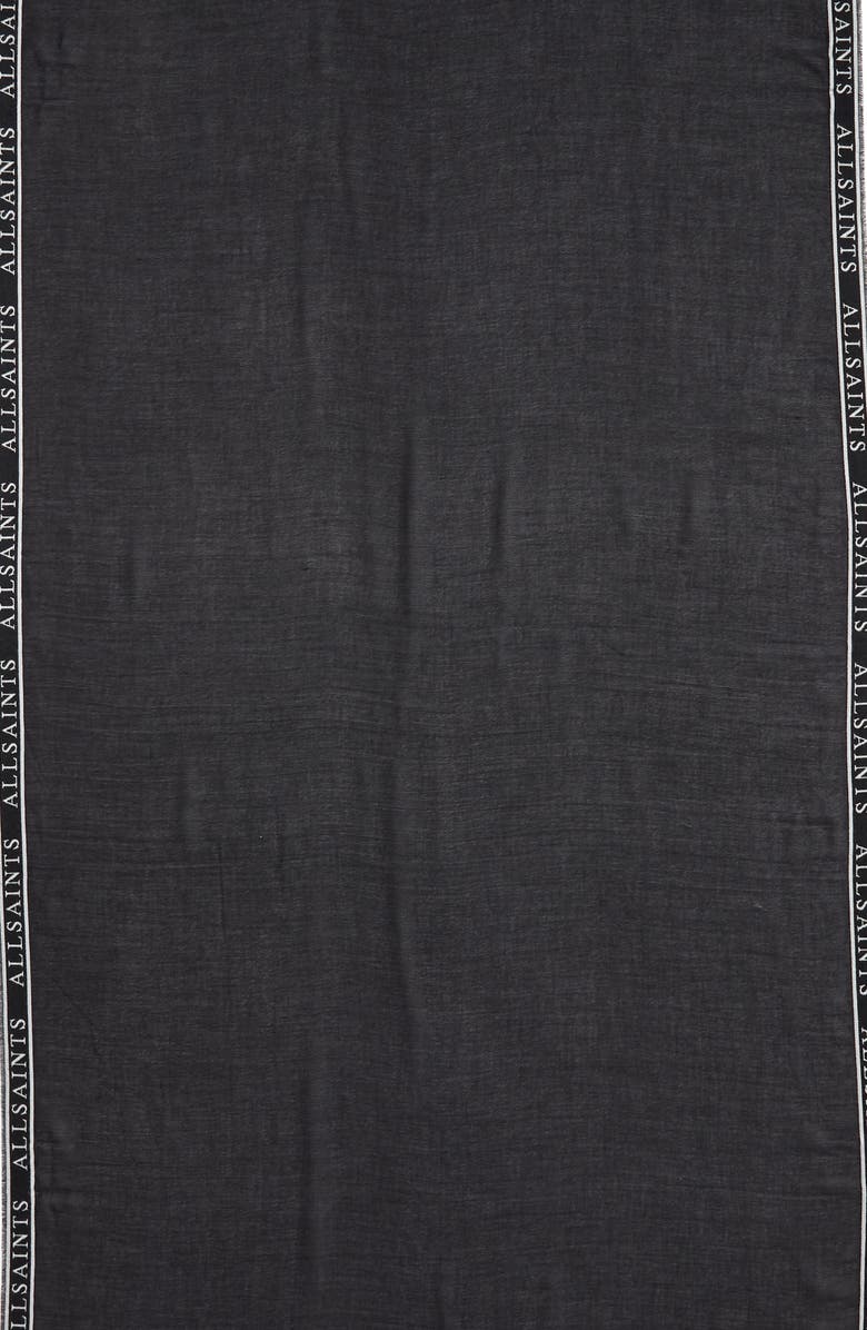 AllSaints Woven Modal & Cotton Scarf, Alternate, color, 