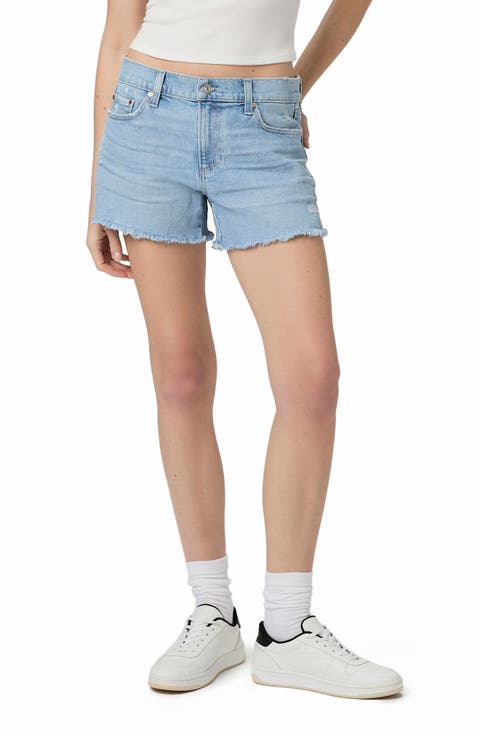 Dylan Frayed Mid Rise Denim Shorts (My Girl Distressed)