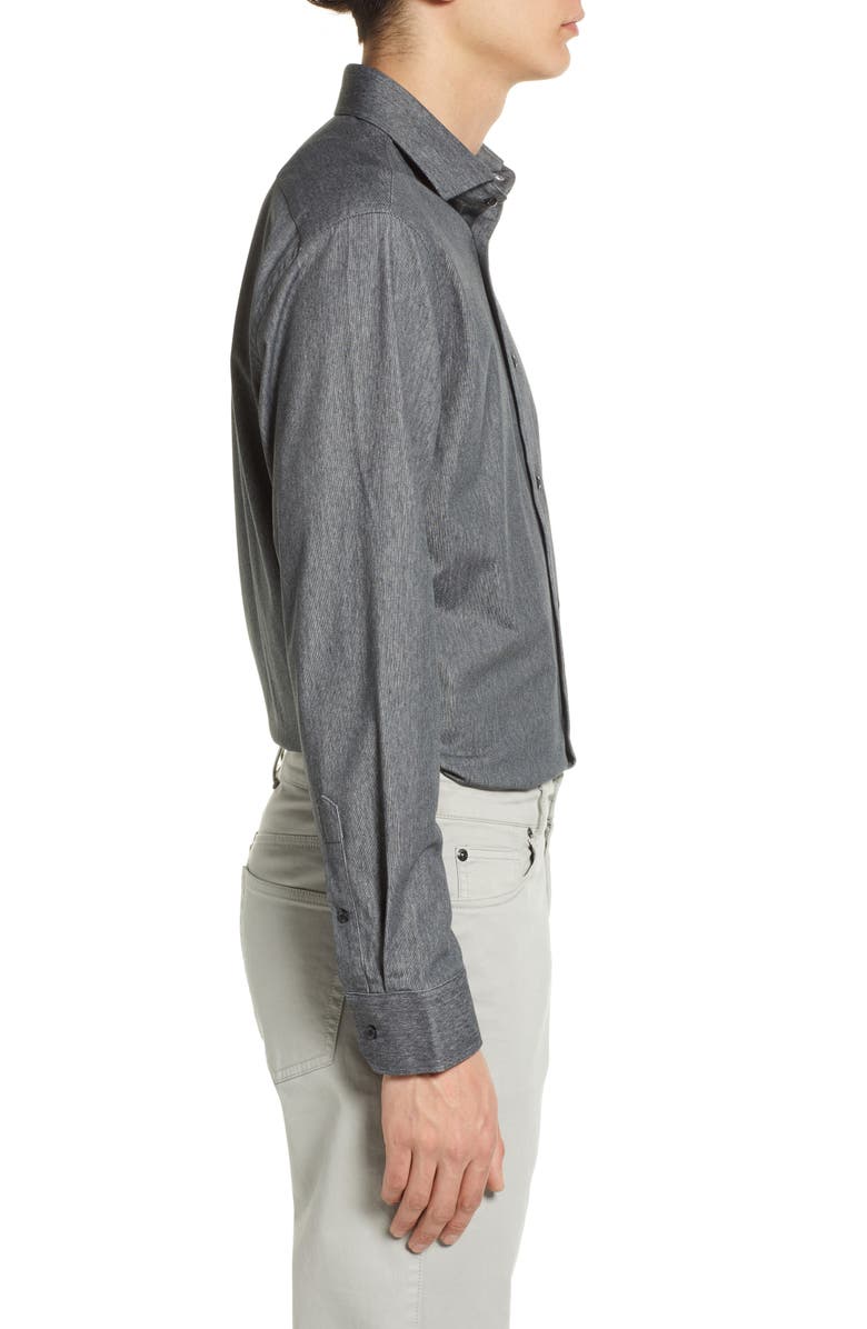 Nordstrom Trim Fit Non-Iron Flexweave Dress Shirt, Alternate, color, 