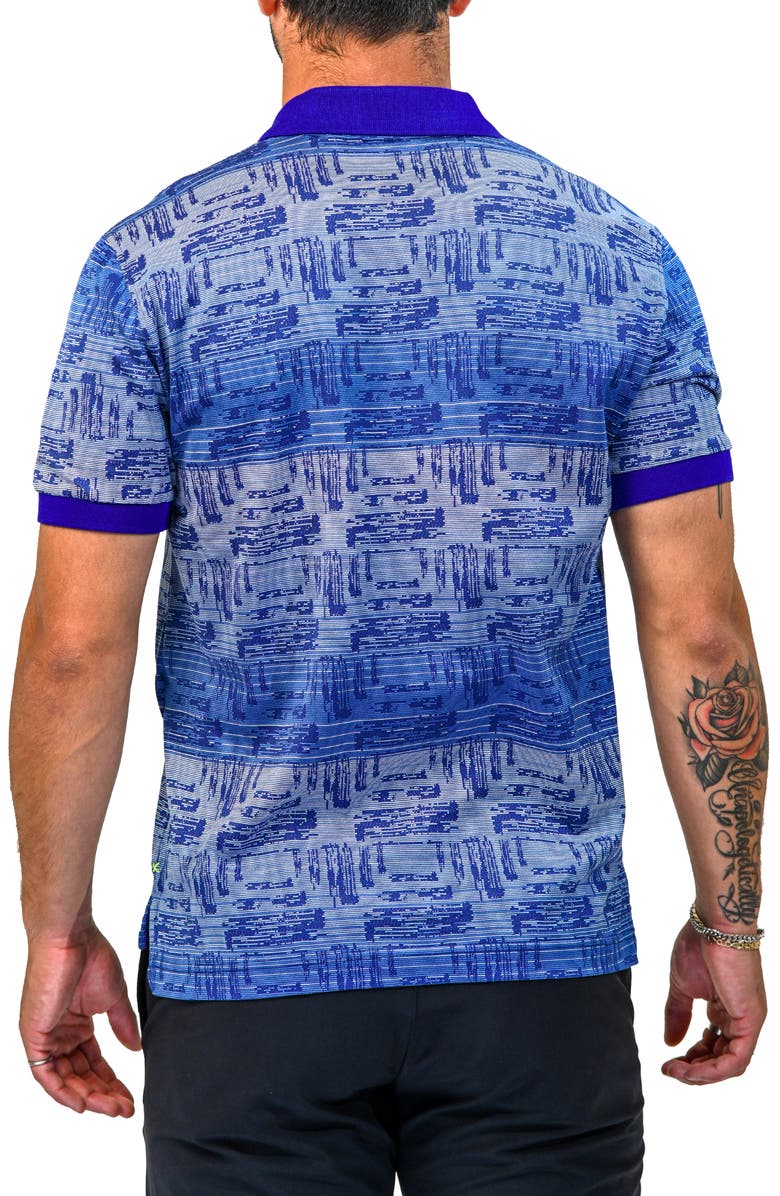 Maceoo Mozartsignaltip Blue Stretch Nylon Polo, Alternate, color, Blue