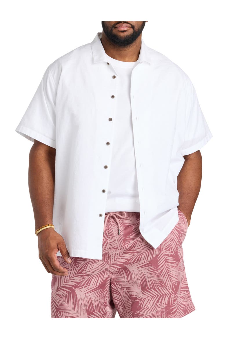 Big & Tall  Solid Camp Shirt, Main, color, WHITE