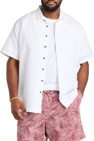 Oak Hill by DXL Big & Tall Solid Camp Shirt