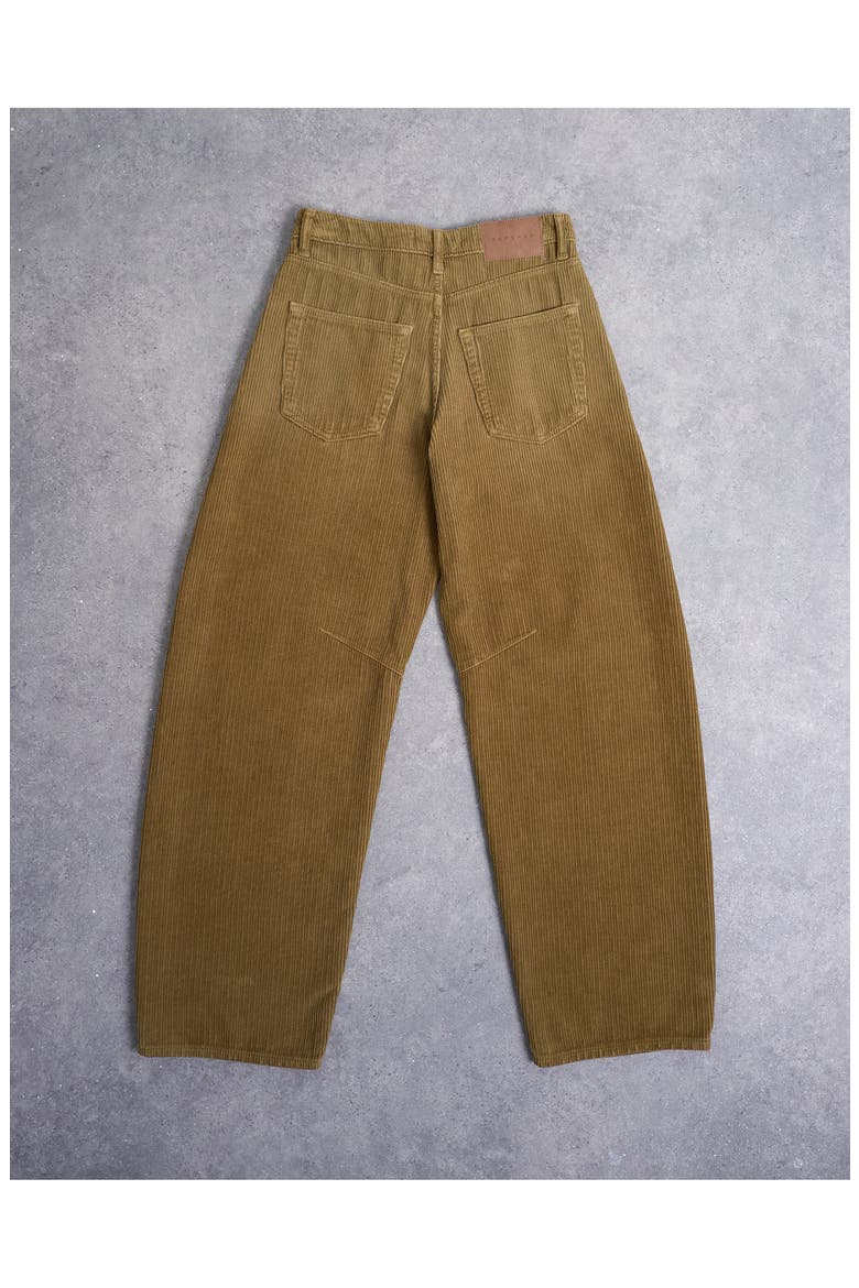 High Waist Barrel Corduroy Jeans, Alternate, color, TAN