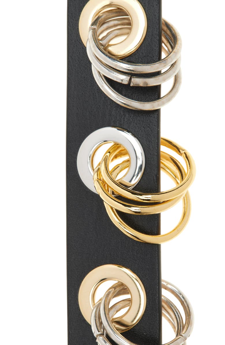 Déhanche Revenge Leather Belt, Alternate, color, Black/ Mixed Metal