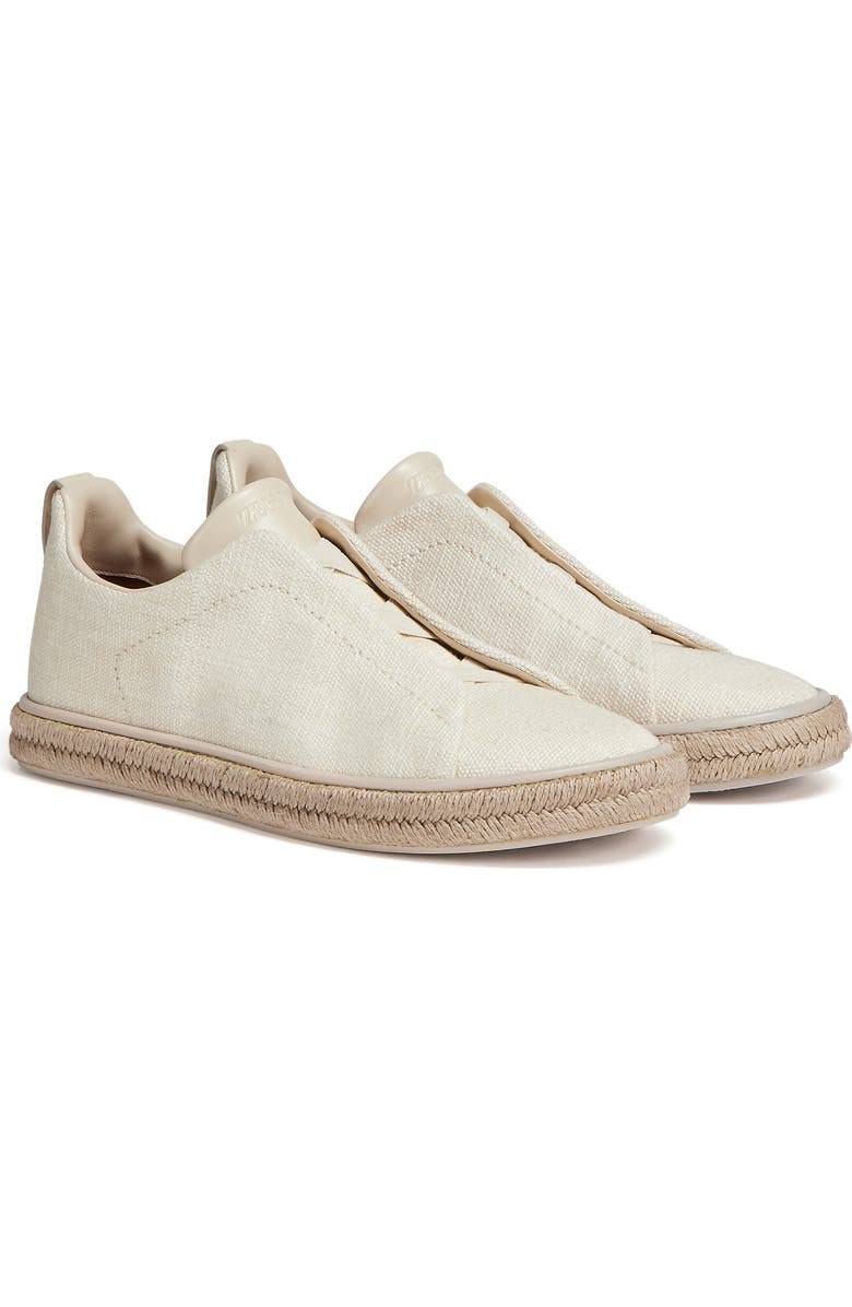 ZEGNA Triple Stitch Slip-On Espadrille Sneaker, Alternate, color,