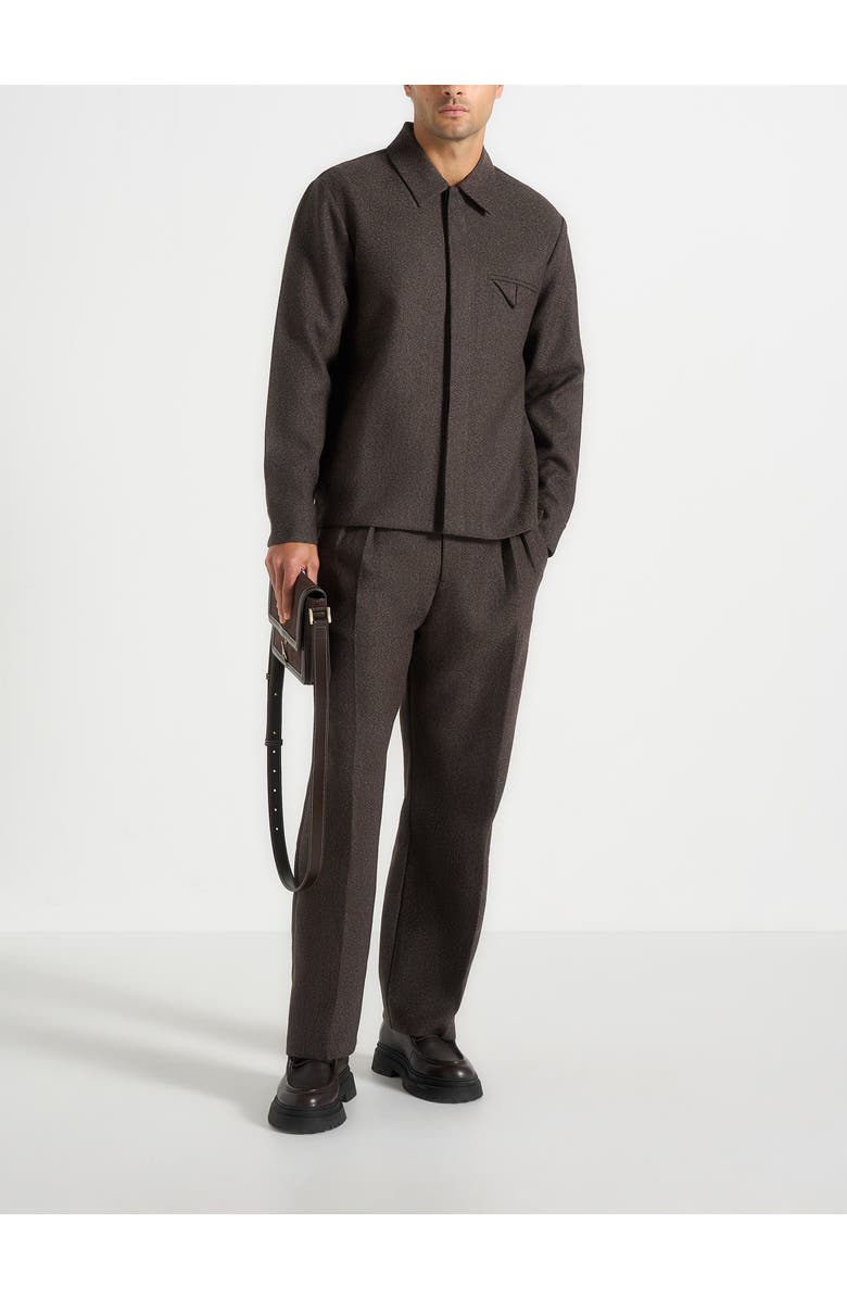 Manière De Voir Elliot Melange Tailored Shirt, Alternate, color, Brown