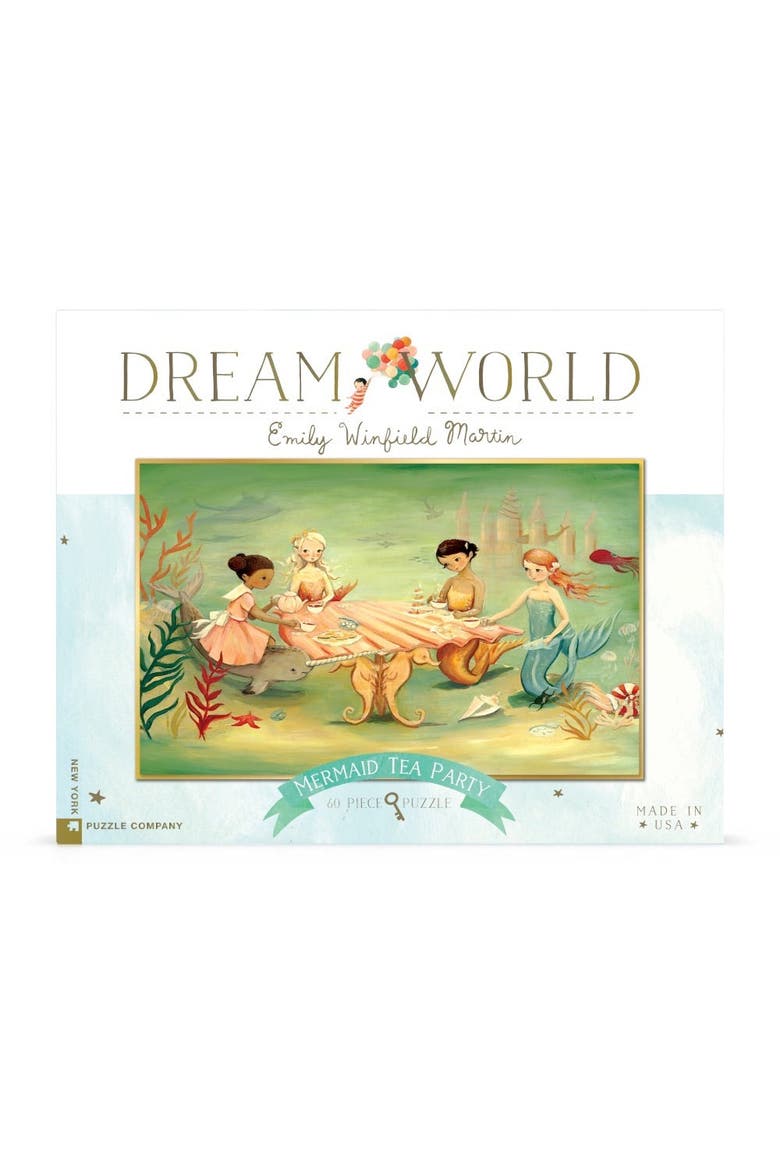 Mermaid Tea Party 60 Piece Puzzle, Main, color, No Color