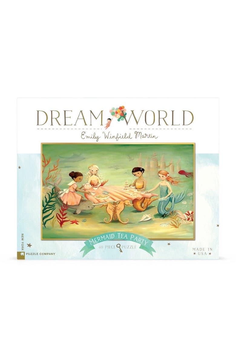 NEW YORK PUZZLE COMPANY Mermaid Tea Party 60 Piece Puzzle, Main, color, NO COLOR