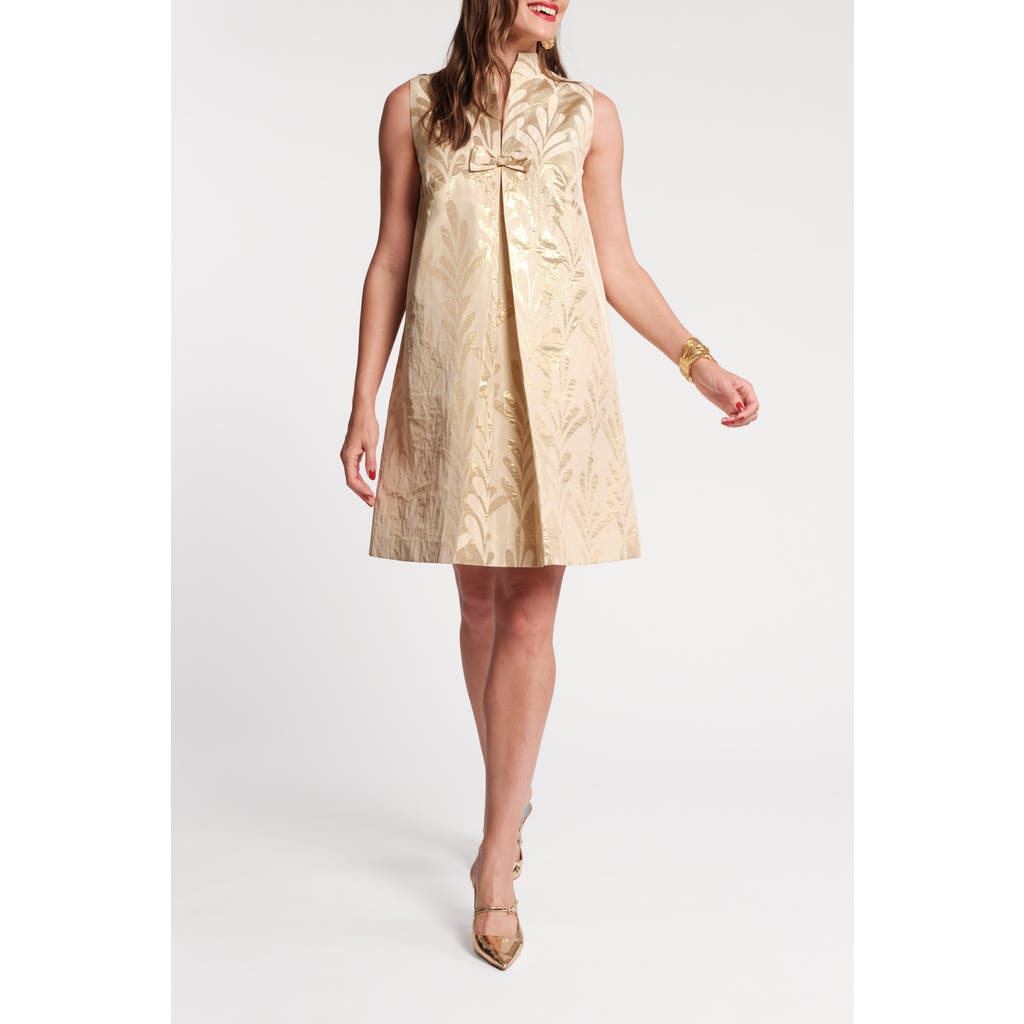Frances Valentine Tabitha Mini Dress In Gold