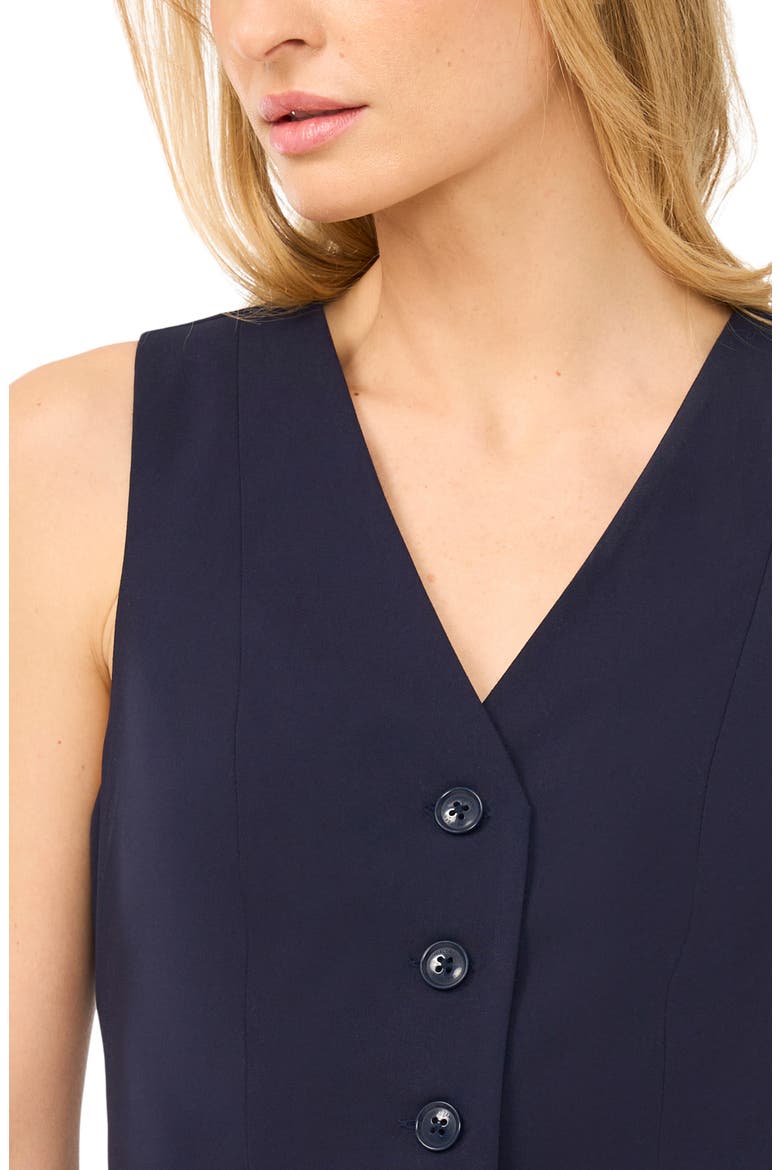 Vest Pleated Dress, Alternate, color, BARITONE BLUE