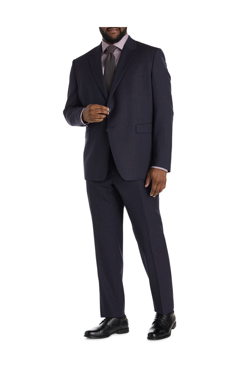 JV Reflex Big & Tall Graph Check Suit Jacket, Alternate, color, Purple