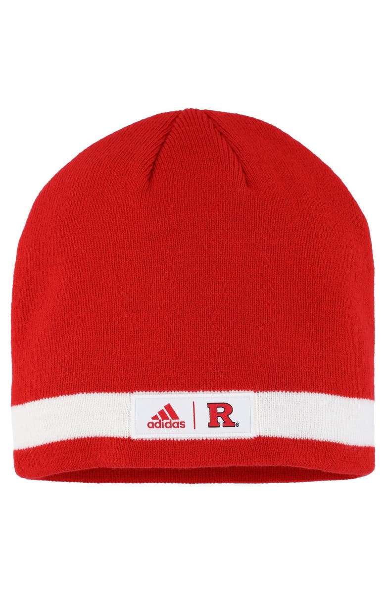 adidas Men's adidas Scarlet Rutgers Scarlet Knights Wordmark Beanie, Alternate, color, 