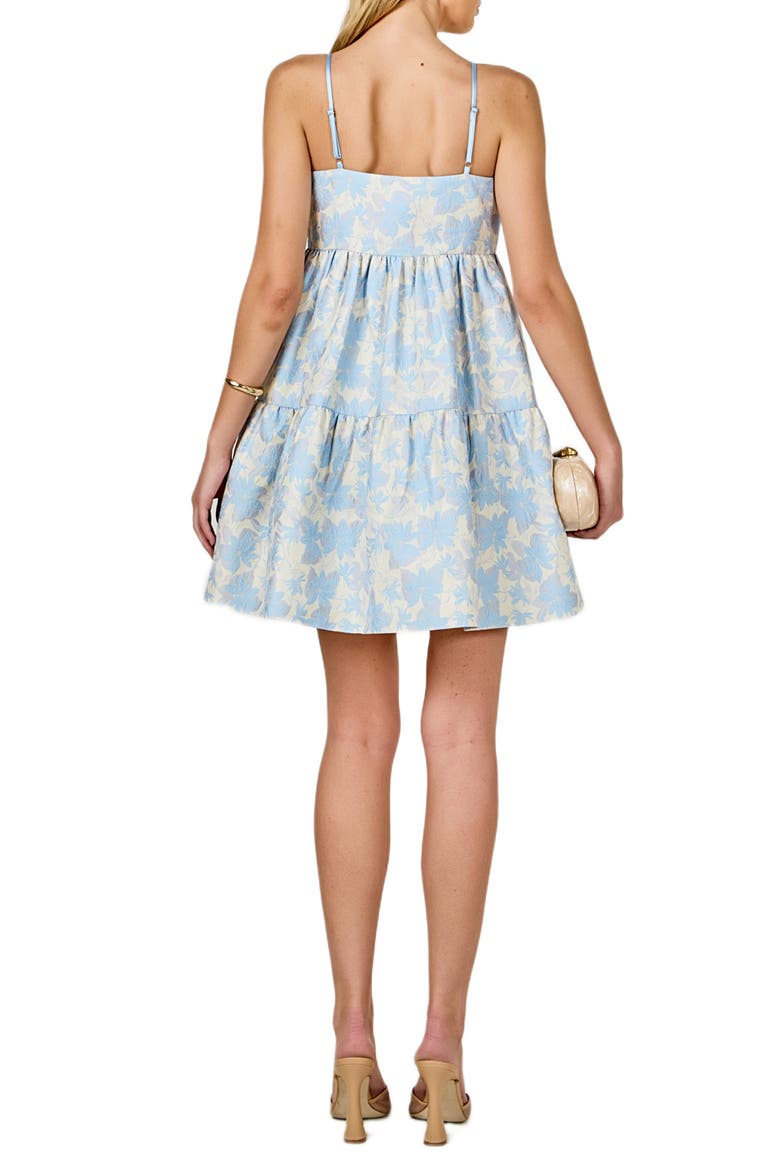 Floral Jacquard Minidress, Alternate, color, BLUE MULTI