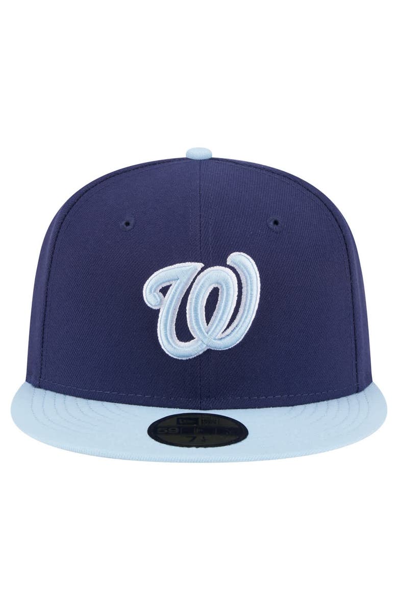 New Era Men's New Era Navy/Light Blue Washington Nationals Color Pack 2-Tone 59FIFTY Fitted Hat, Alternate, color, 