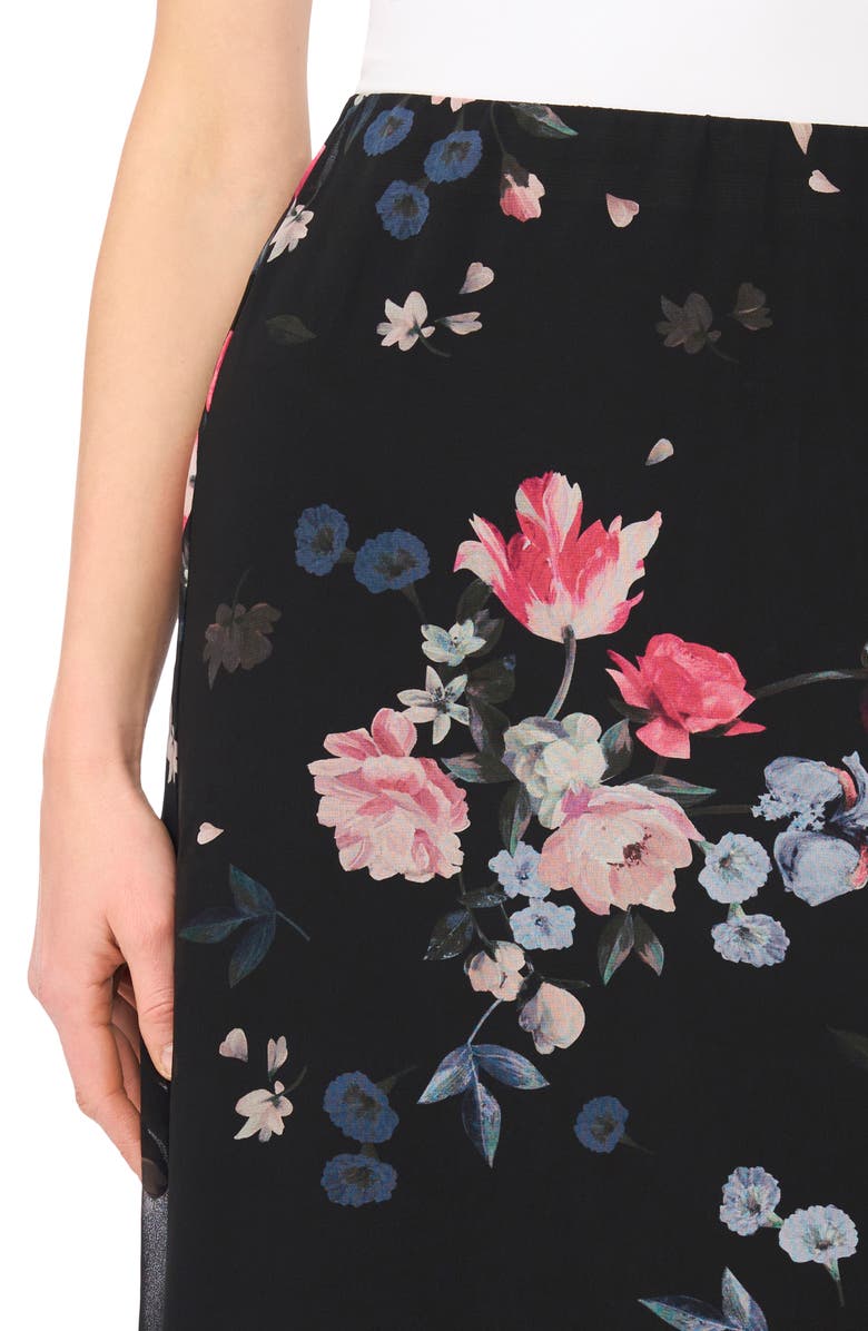 Ted Baker Floral Maxi Skirt, Alternate, color, Rich Black