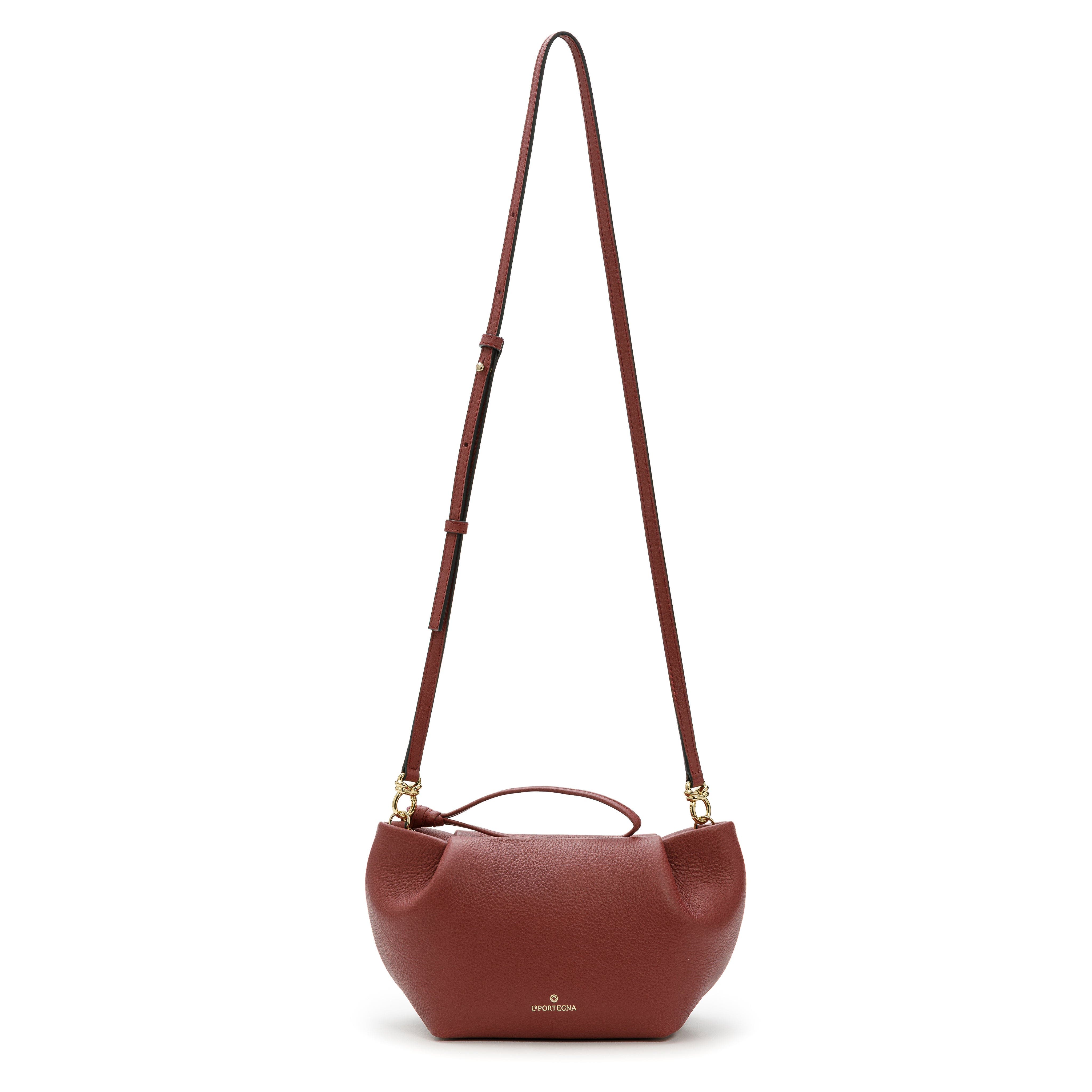 Martita Small Leather Clutch Bag With Shoulder Strap, Alternate, color, Raspberry