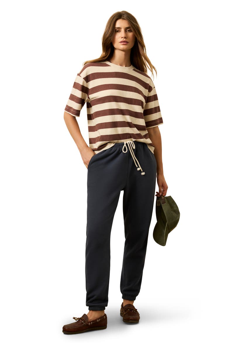 Stripe Hemp & Organic Cotton T-Shirt, Alternate, color, ESPRESSO STRIPE