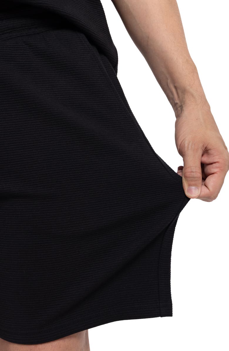 Spring + Mercer Textured Golf Shorts, Alternate, color, Black