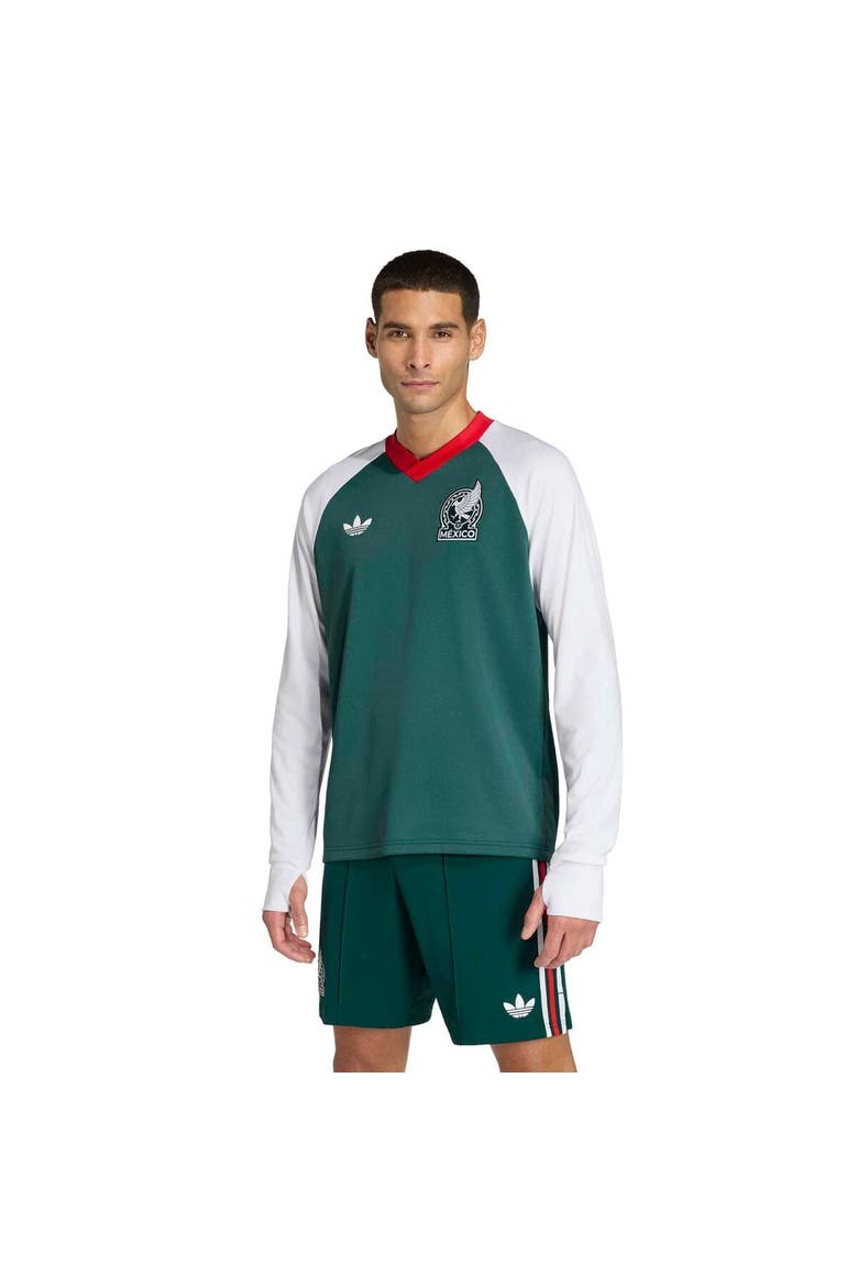 Men's adidas Green Mexico National Team 2026 Long Sleeve Pre-Match Top, Main, color, Green