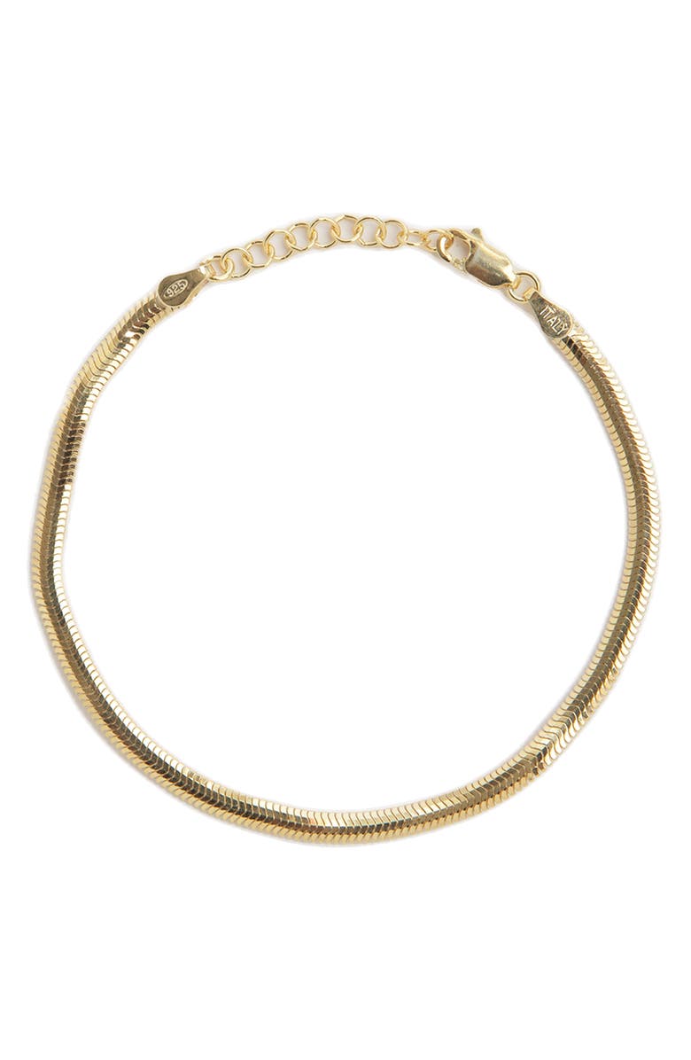 Argento Vivo Sterling Silver Textured Snake Chain Bracelet, Main, color, 