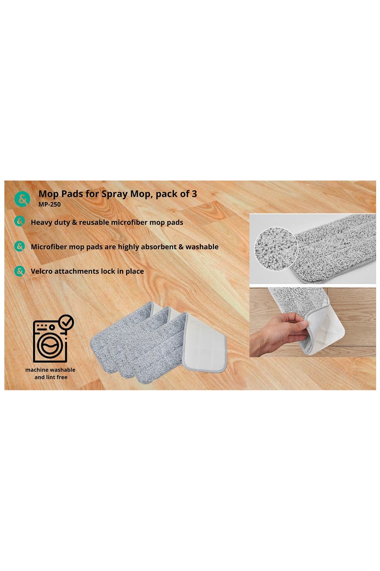 SALAV True Tidy Mop Pad Refill 9-Piece Set, Alternate, color, GRAY