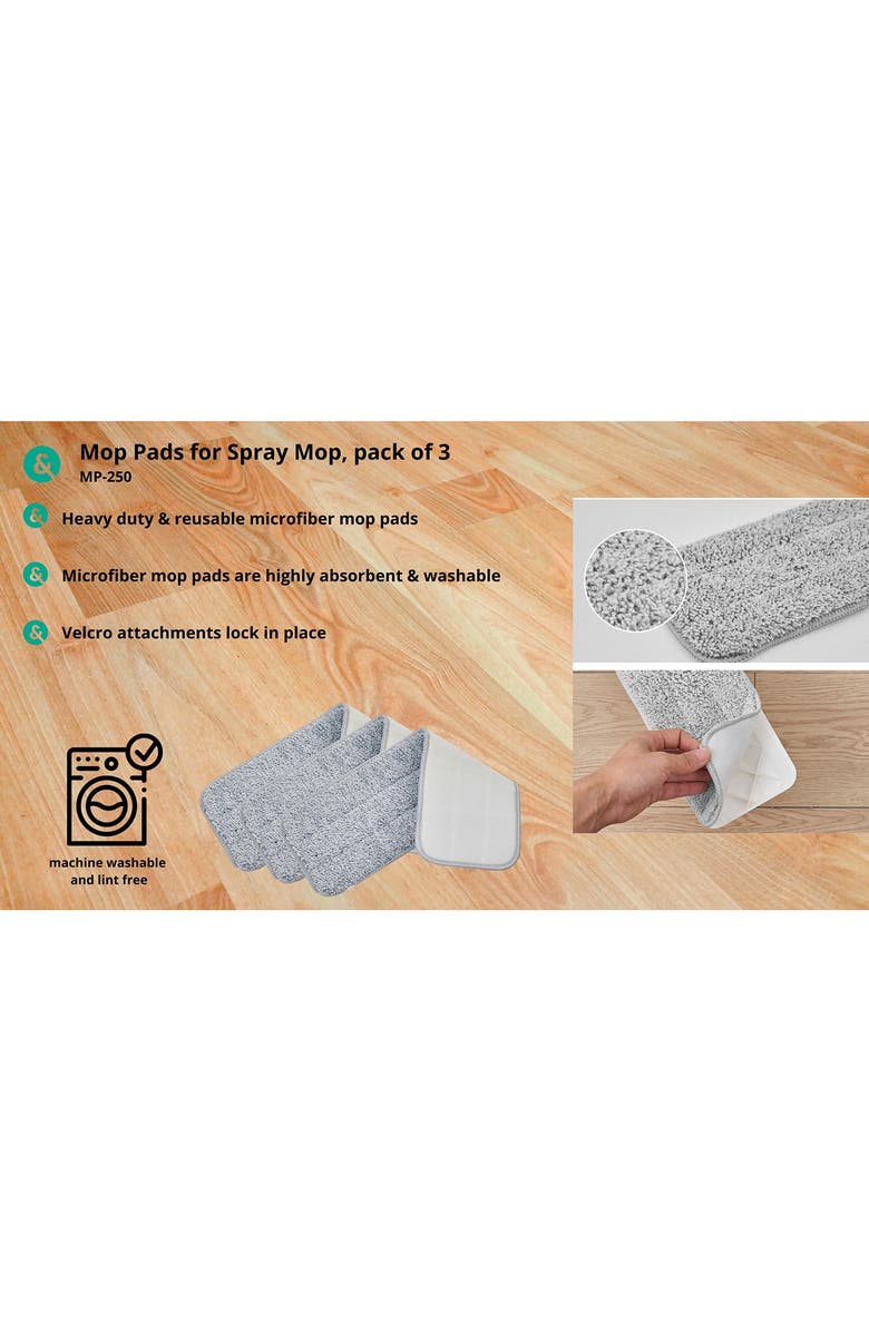 SALAV True Tidy Mop Pad Refill 9-Piece Set, Alternate, color, Gray