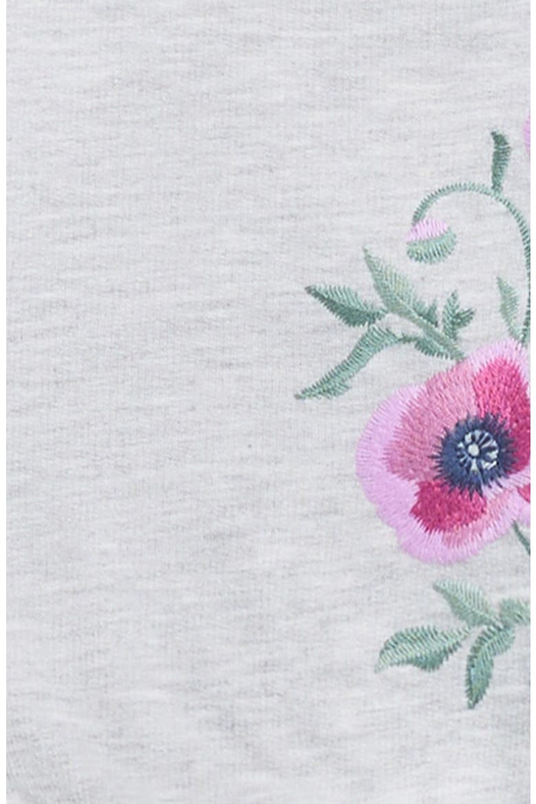 Kids' Sage Flower Sweatshirt & Joggers Set, Alternate, color, LT HTHR GREY