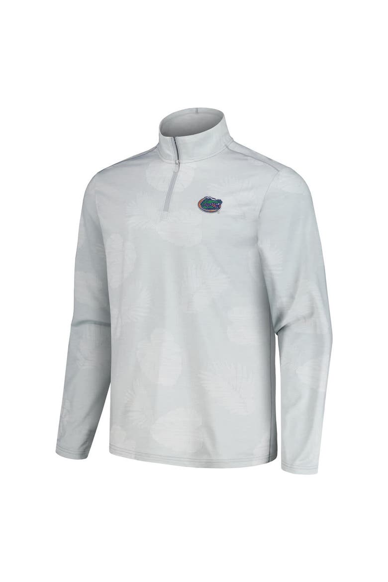 Men's Tommy Bahama Gray Florida Gators Delray Frond IslandZone Half-Zip Jacket, Alternate, color, Gray