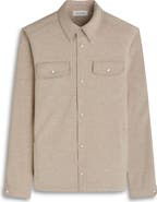 Bugatchi Heathered Kint Snap-Up Shirt Jacket