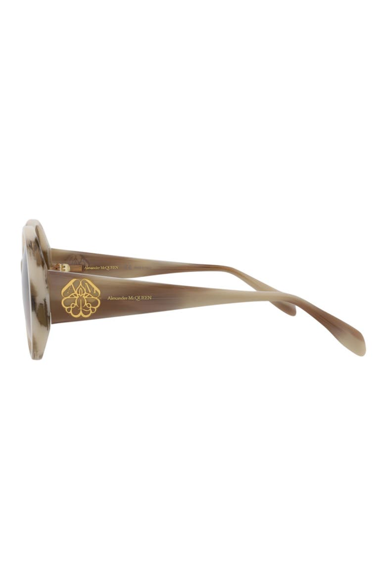 57mm Oval Sunglasses, Alternate, color, IVORY IVORY BROWN