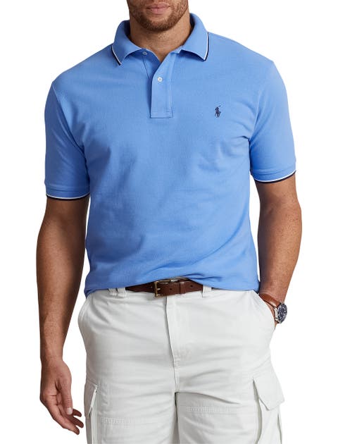 Big & Tall Tipped Mesh Polo Shirt