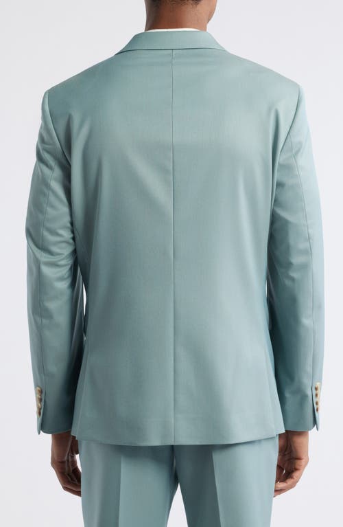 Open Edit Slim Fit Sharkskin Blazer In Blue Arona